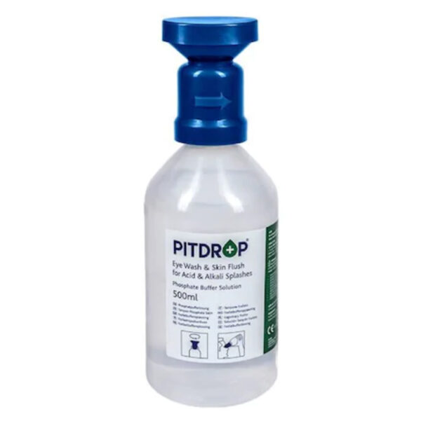 Kimyasal PitDrop Steril Göz Solüsyonu Göz Yıkama Duşu 500 ml